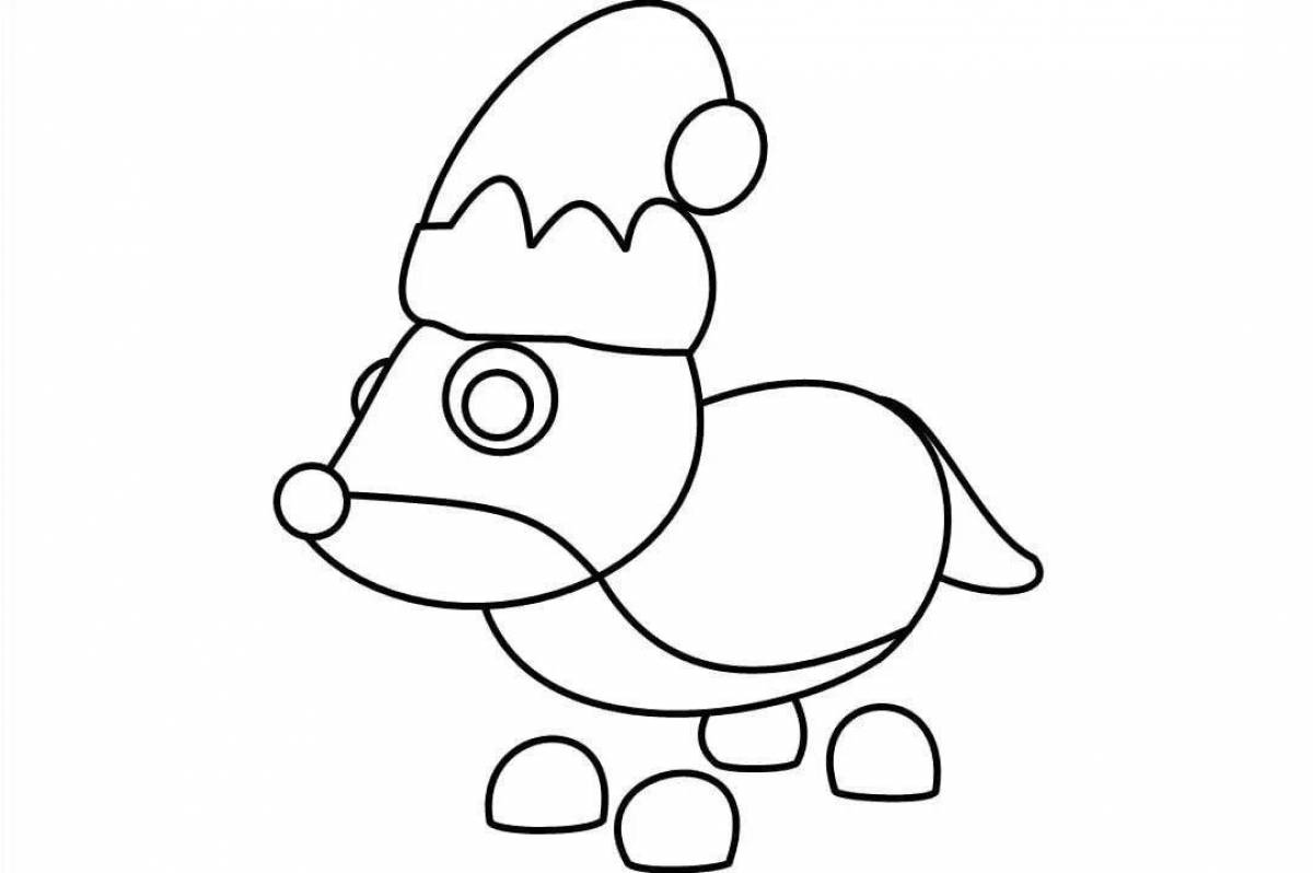 Fun coloring pages of pets from adopt world roblox