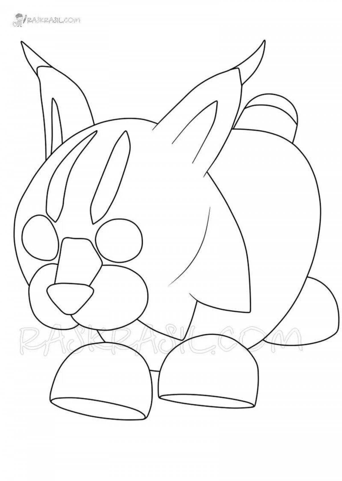 Joyful pet coloring pages from adopt world roblox