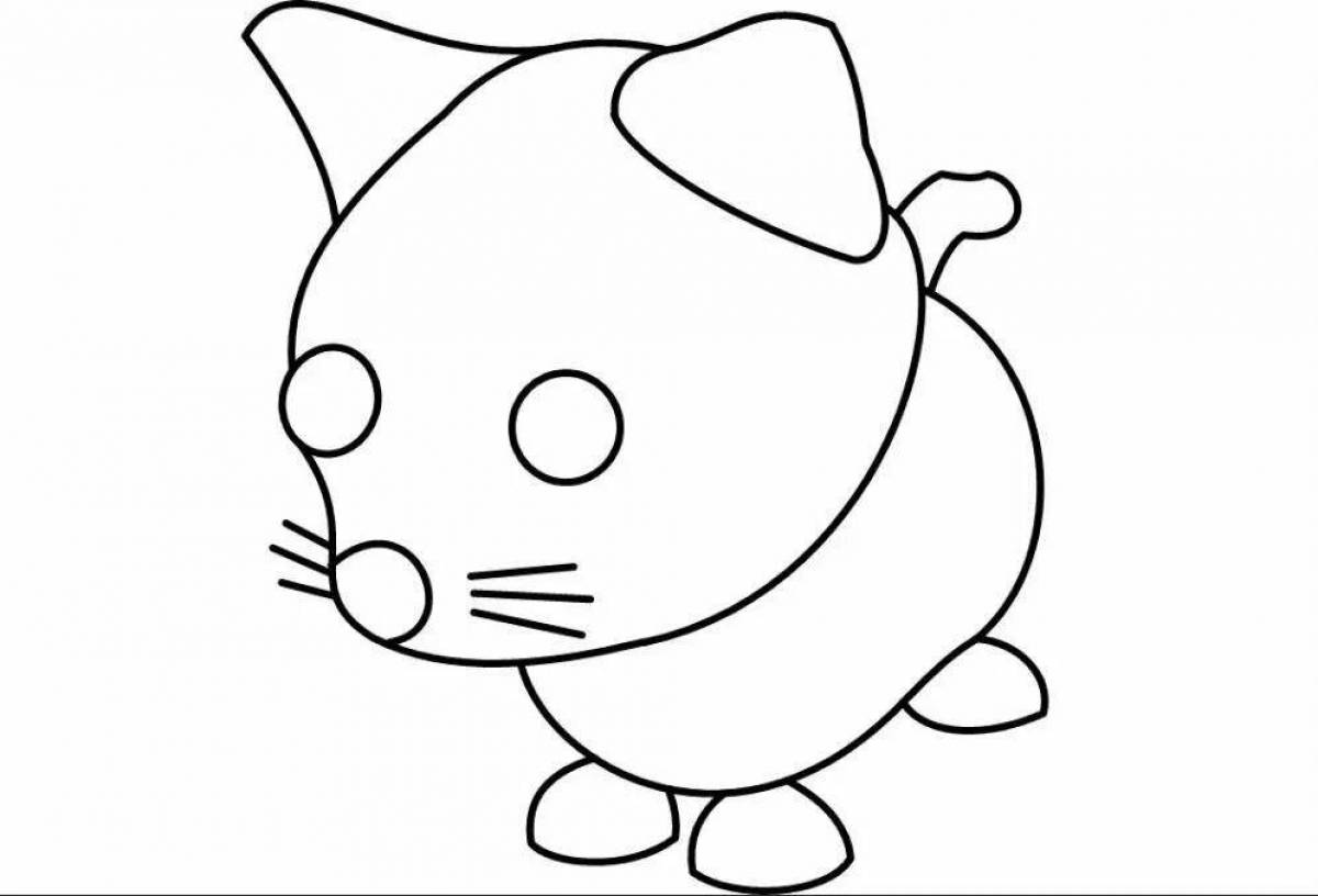 Friendly pet coloring pages from adopt world roblox