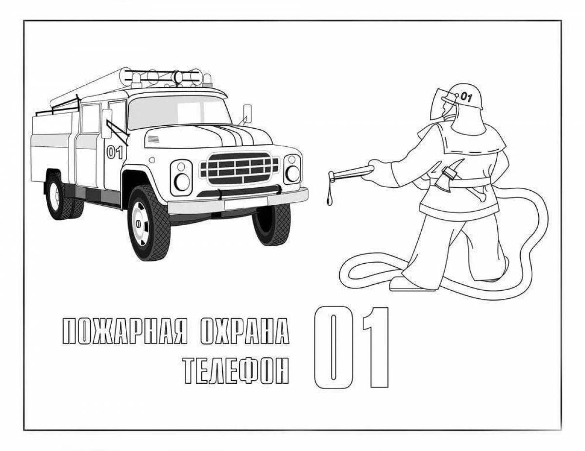 Bright Fire Safety Coloring Page
