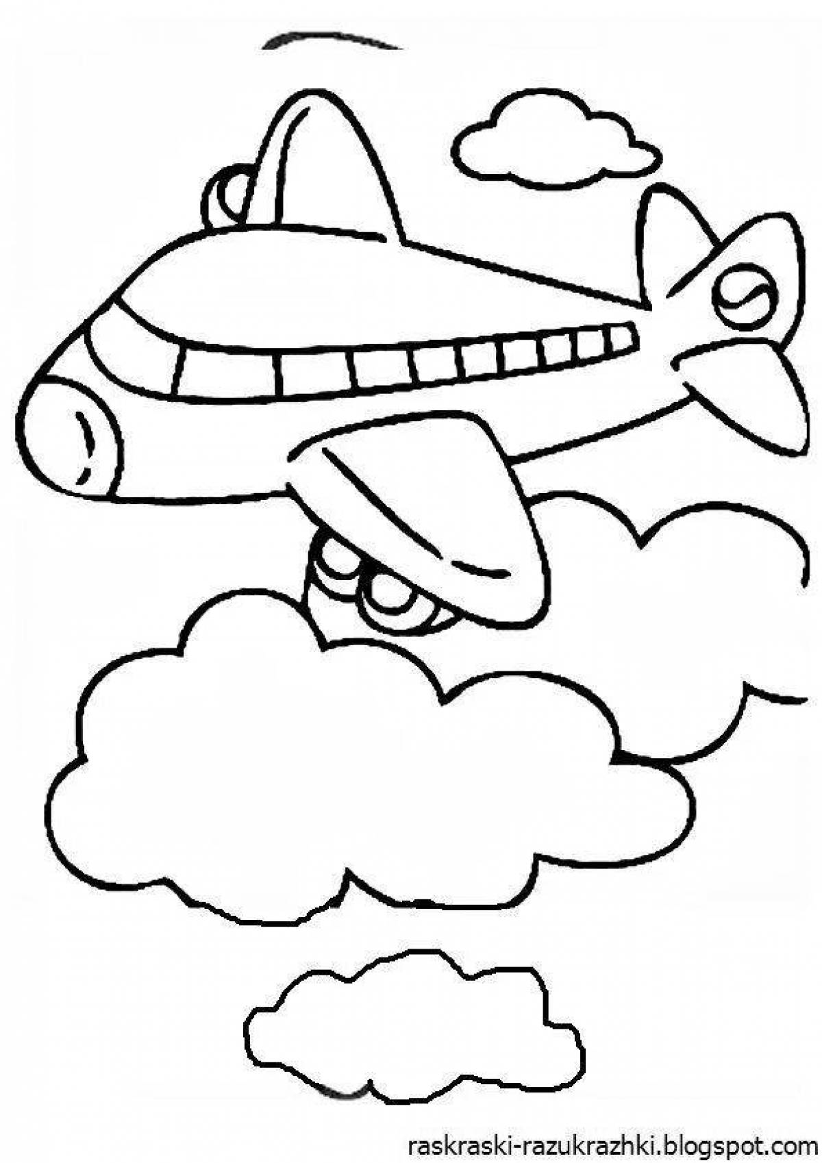 Color-frenzy coloring page for senior group of kindergarten