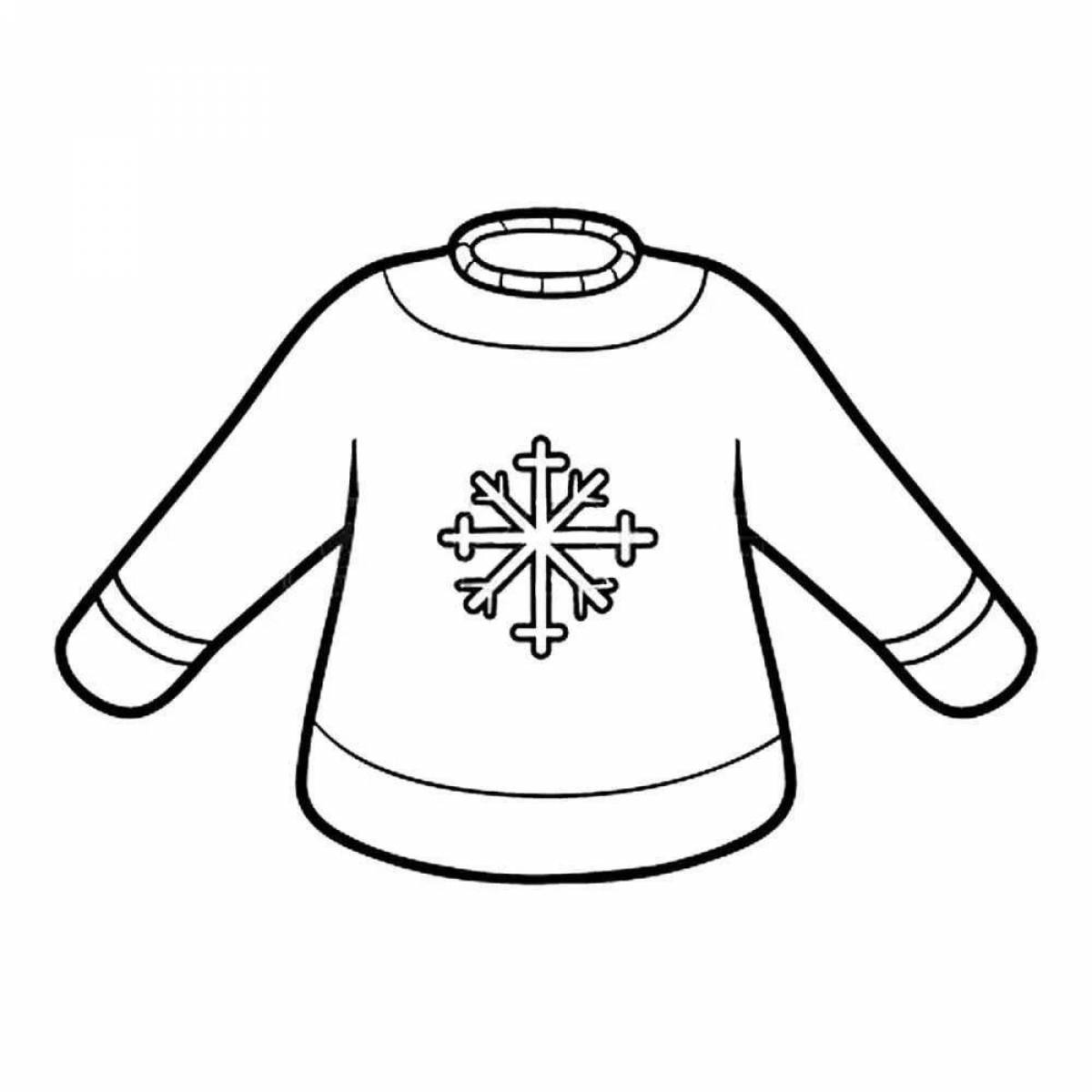 A fun sweater coloring book for 4-5 year olds