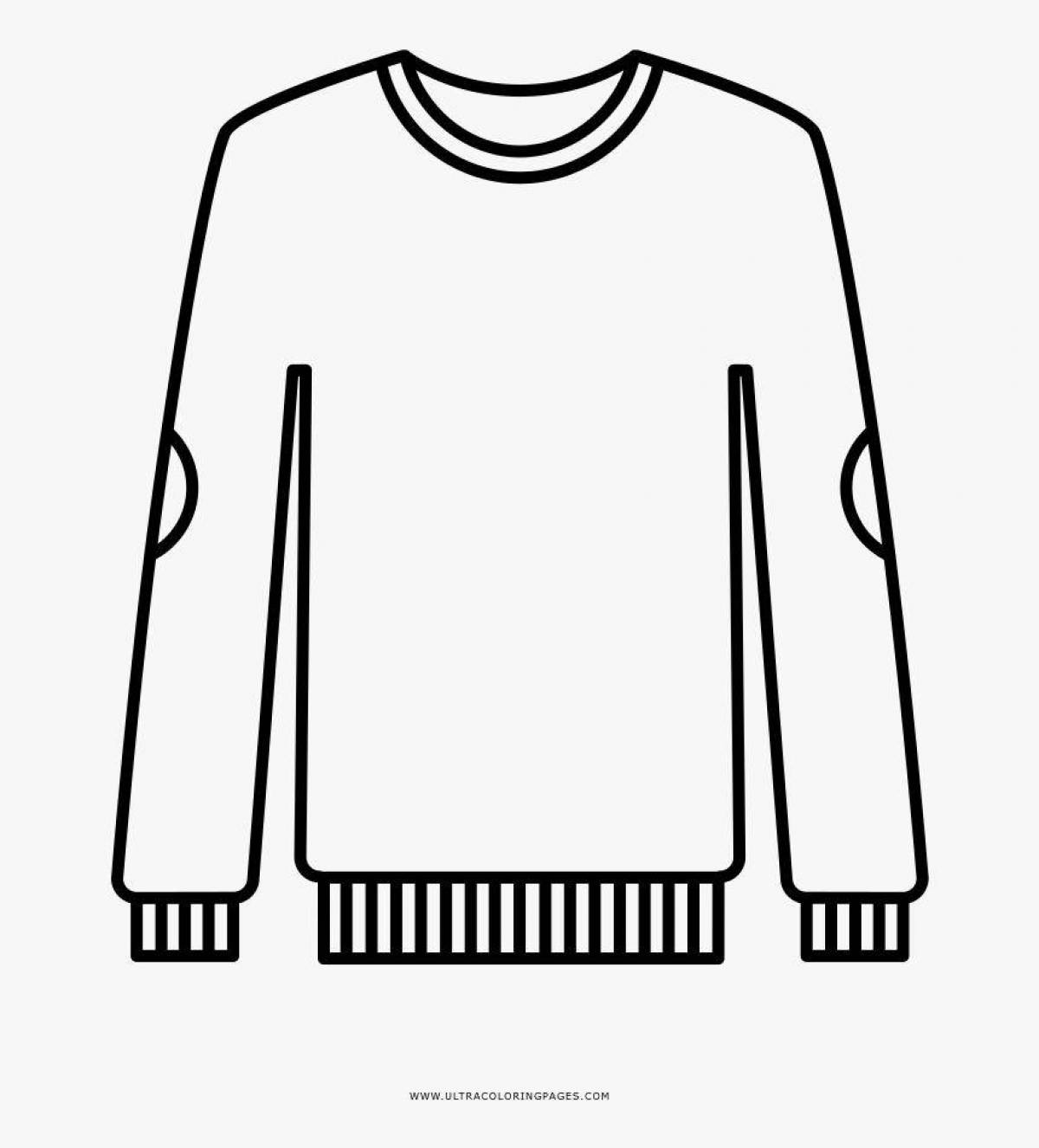Coloring page magic sweater for children 4-5 years old