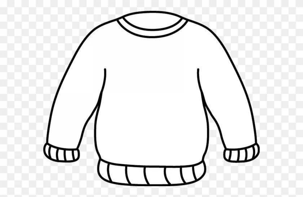 Милый свитер-раскраска для детей 4-5 лет