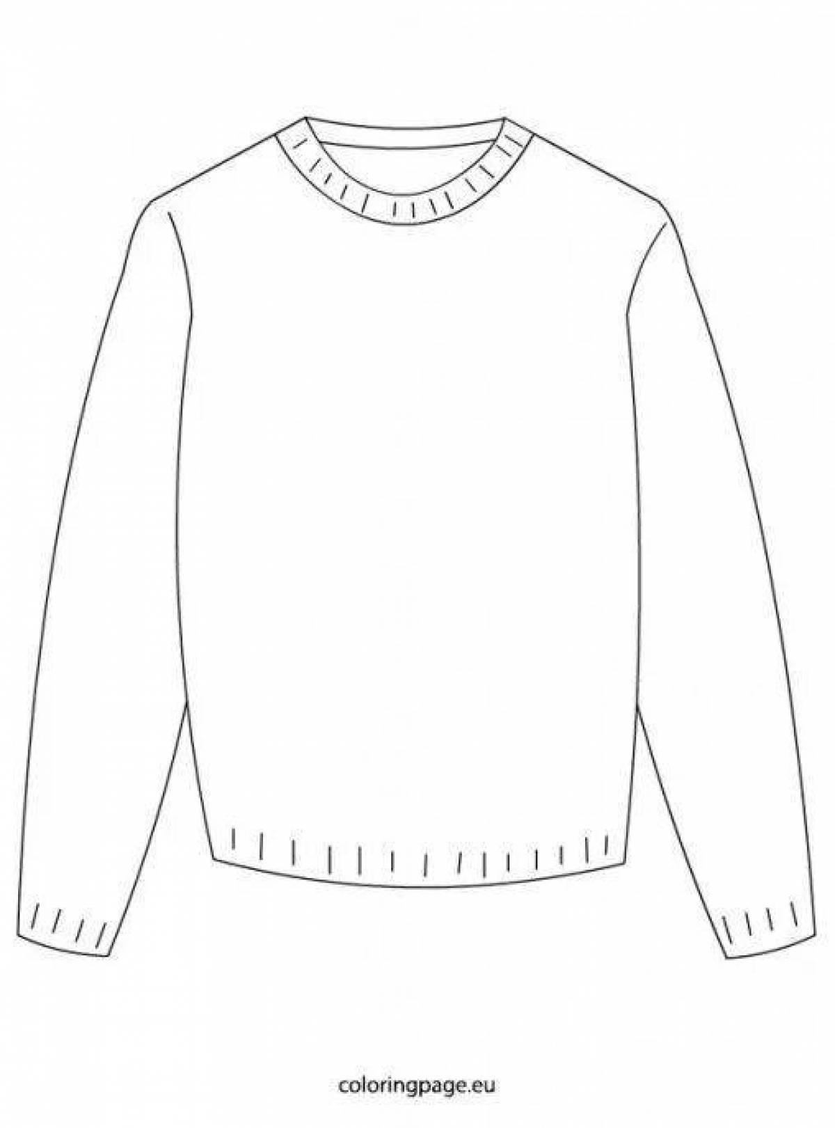Fine sweater coloring page for 4-5 year olds