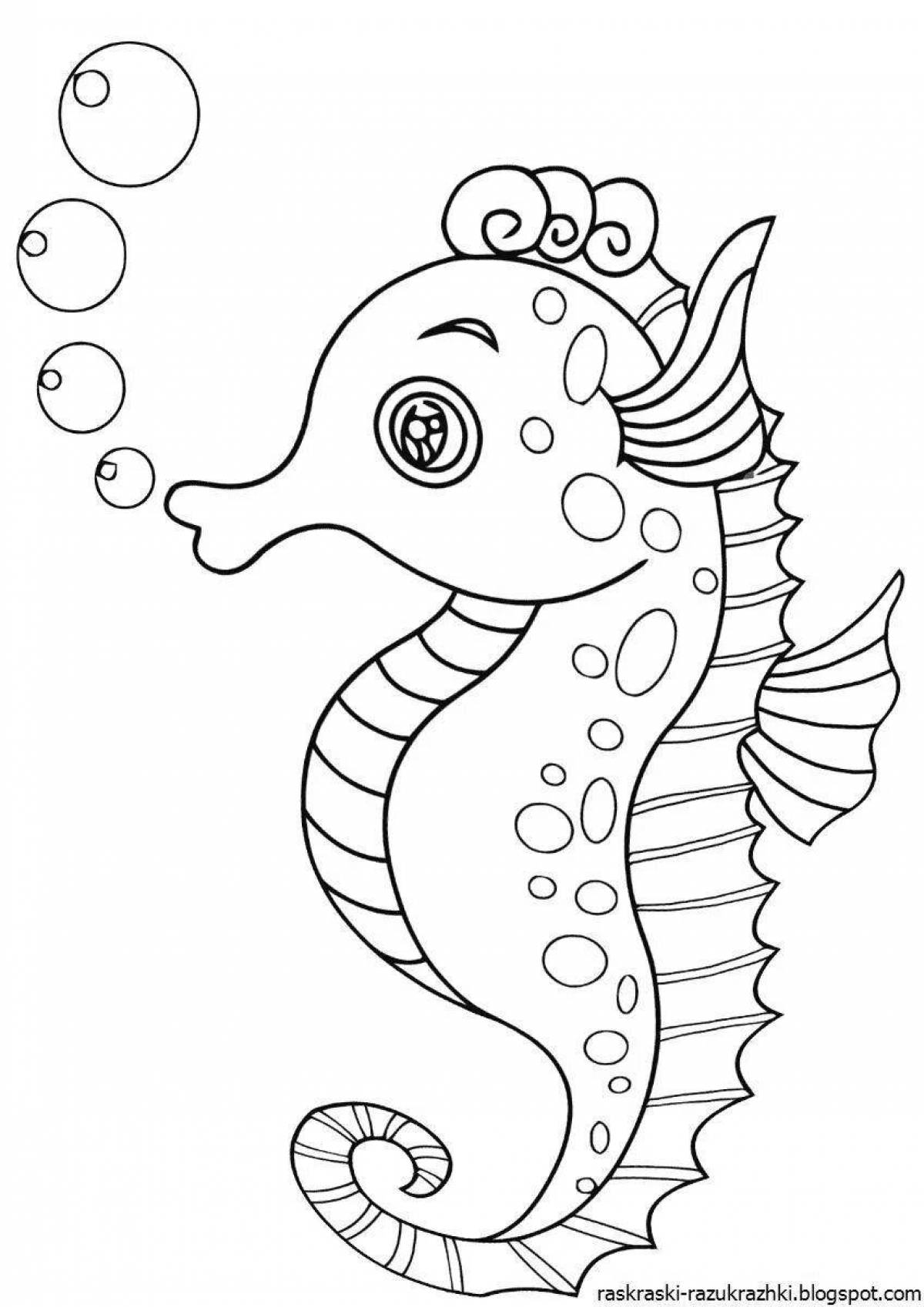 Amazing marine life coloring book for kids 5-6 years old