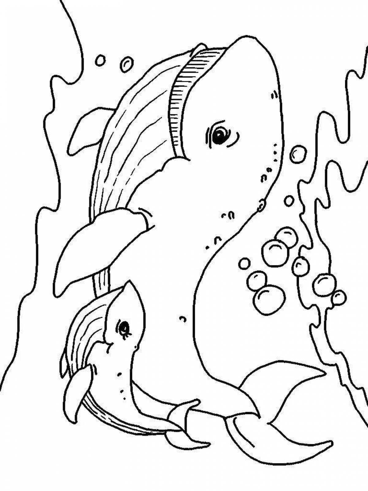 Violent marine life coloring book for children 5-6 years old