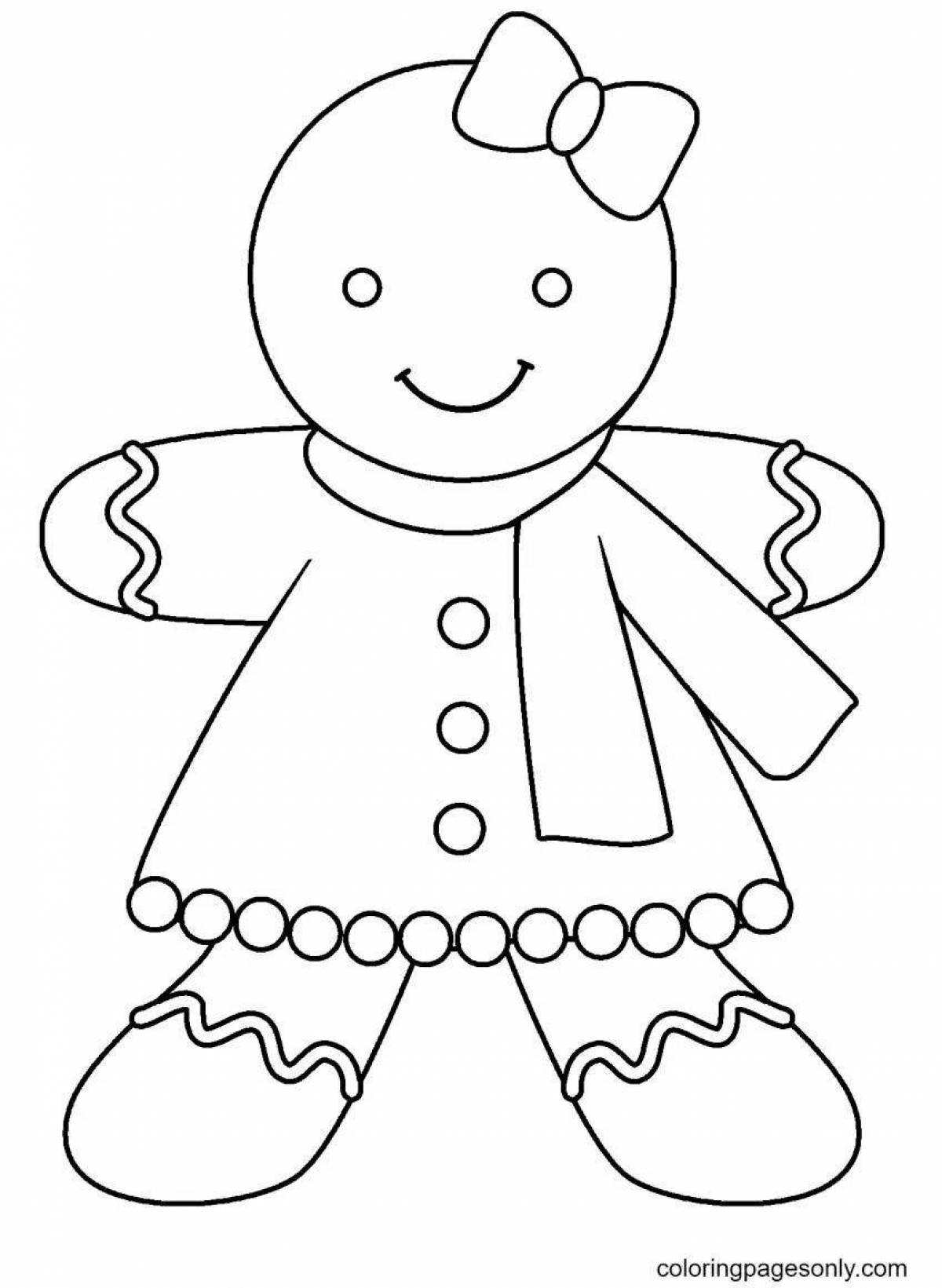 Animated gingerbread coloring book