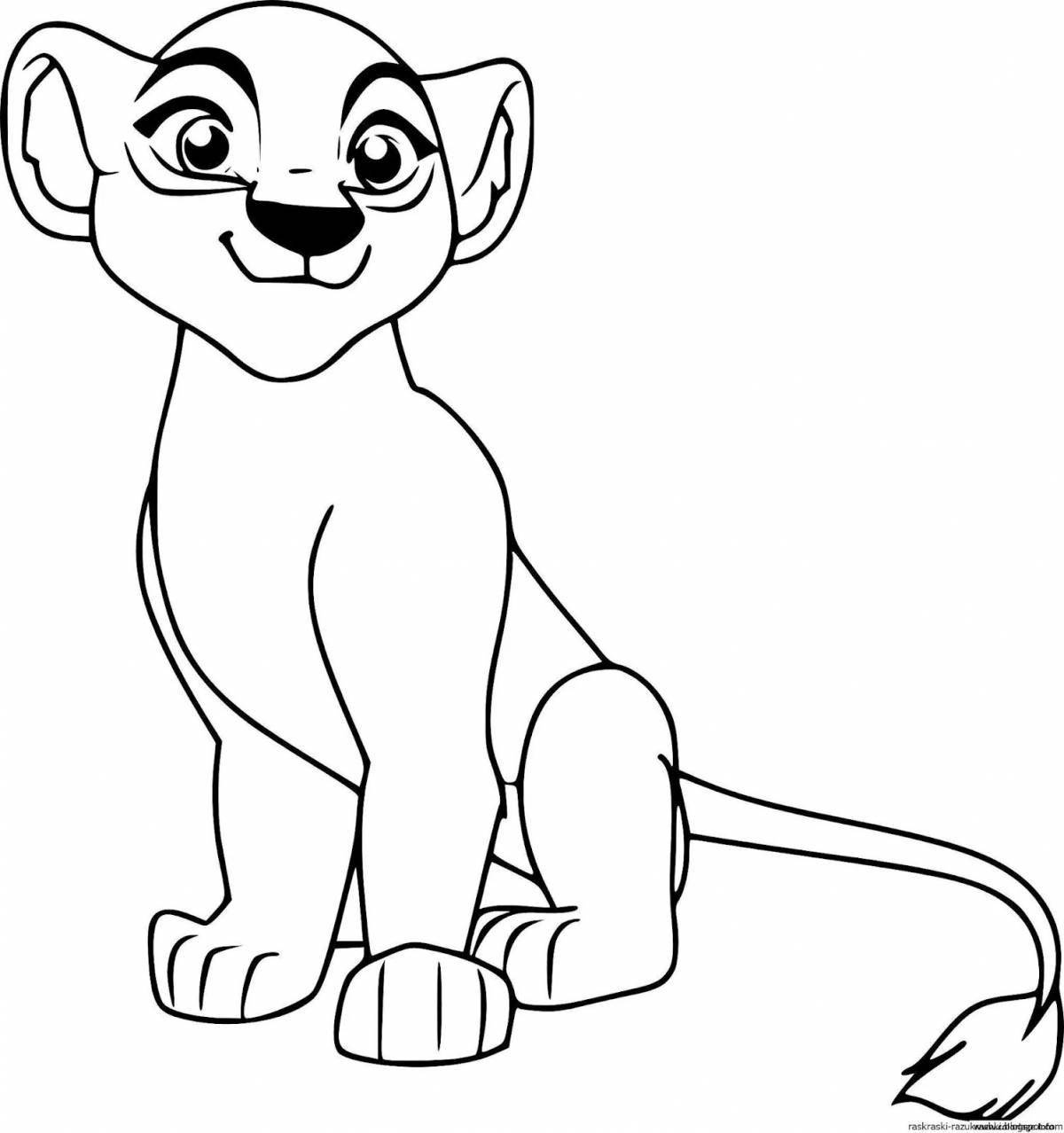 Coloring page funny meerkat
