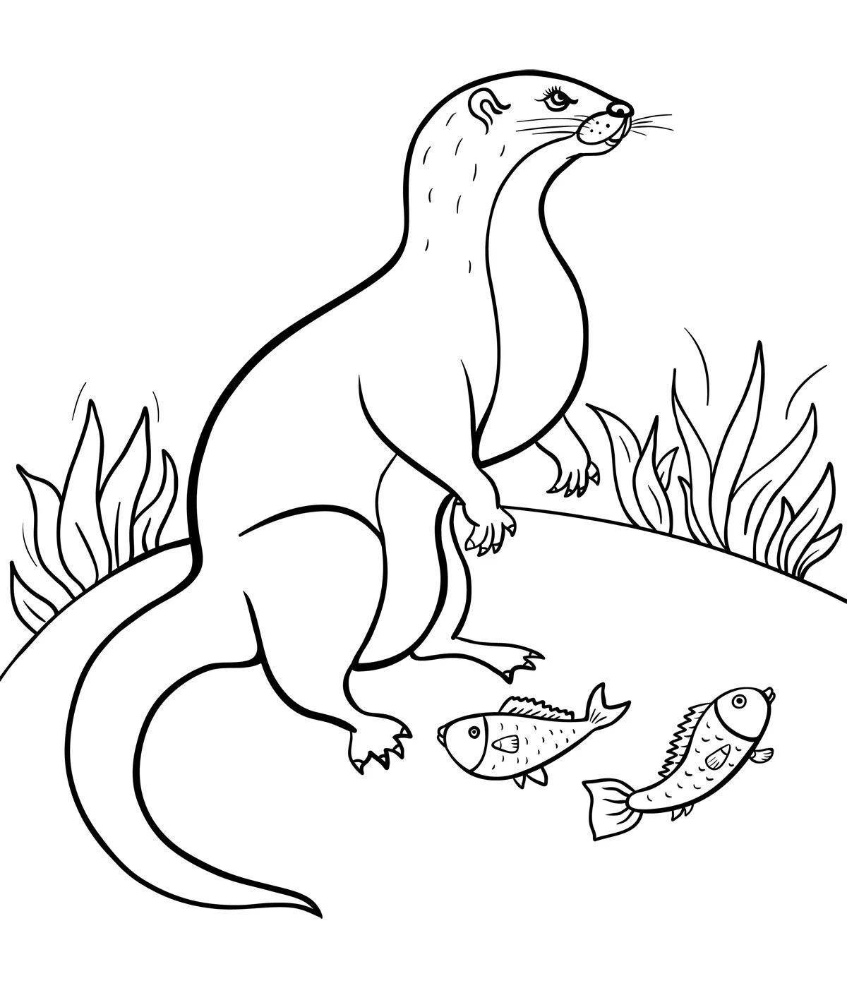 Vibrant meerkat coloring page