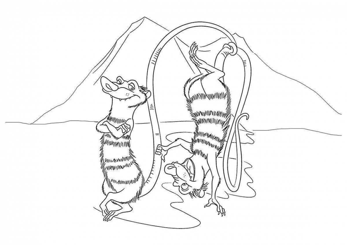 Coloring page funny meerkat