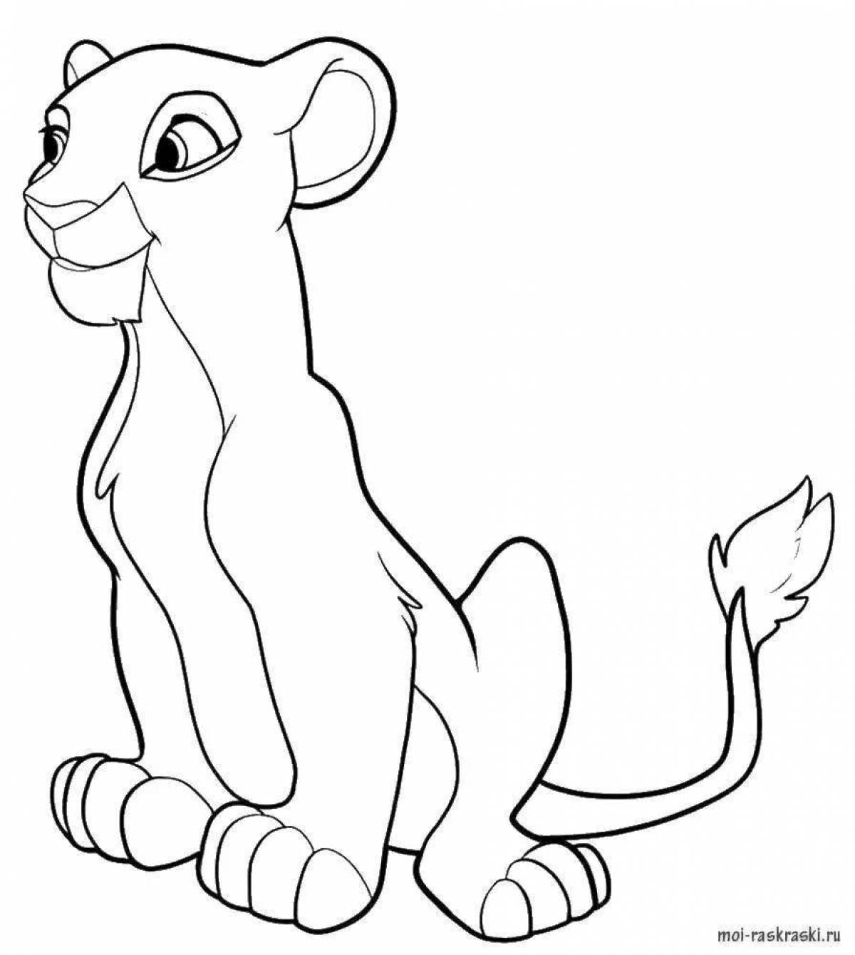 Coloring page of the outgoing meerkat