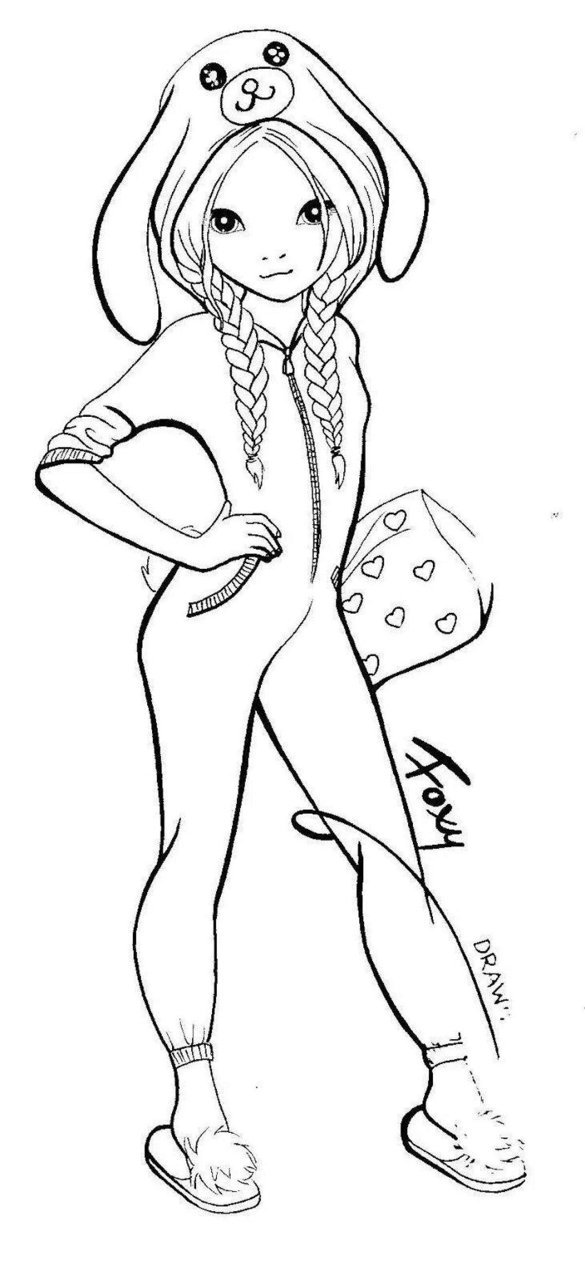 Fancy coloring page top