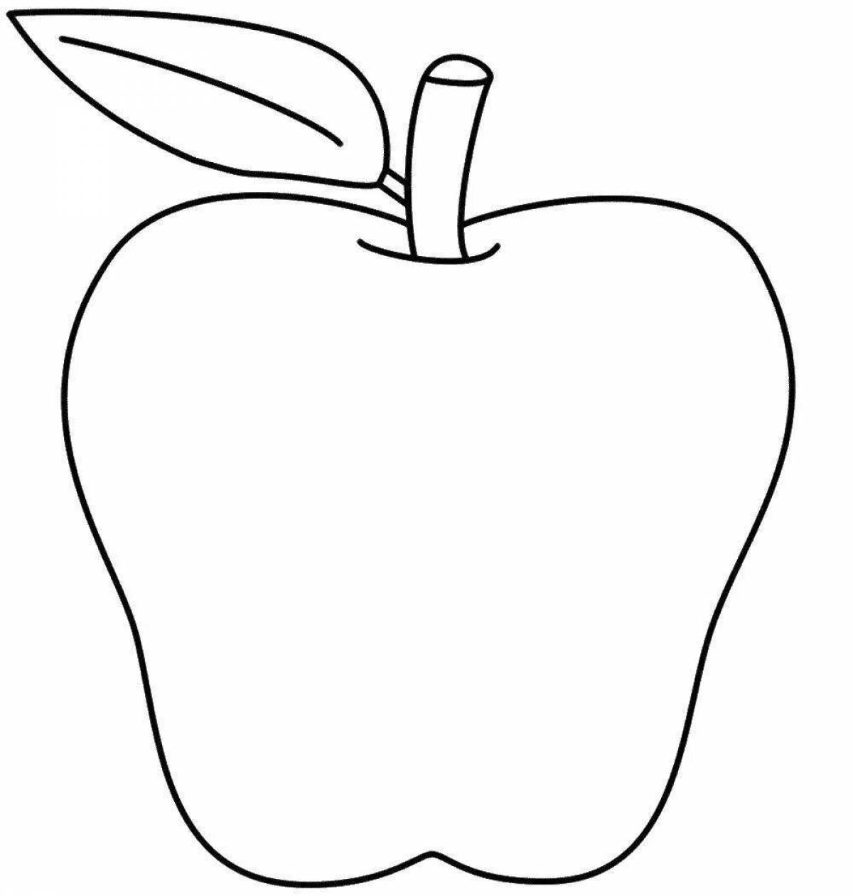 Очаровательная раскраска «яблочко»