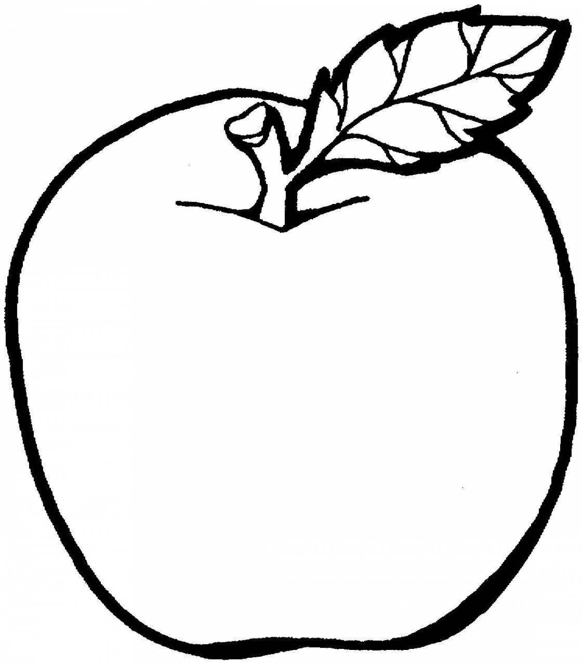Fat apple coloring page