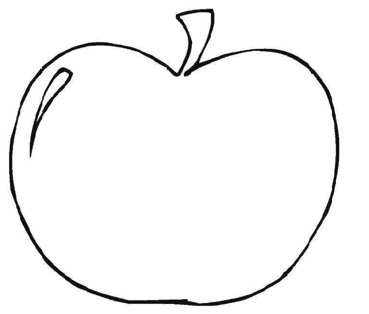 Раскраска сияющий яблочко