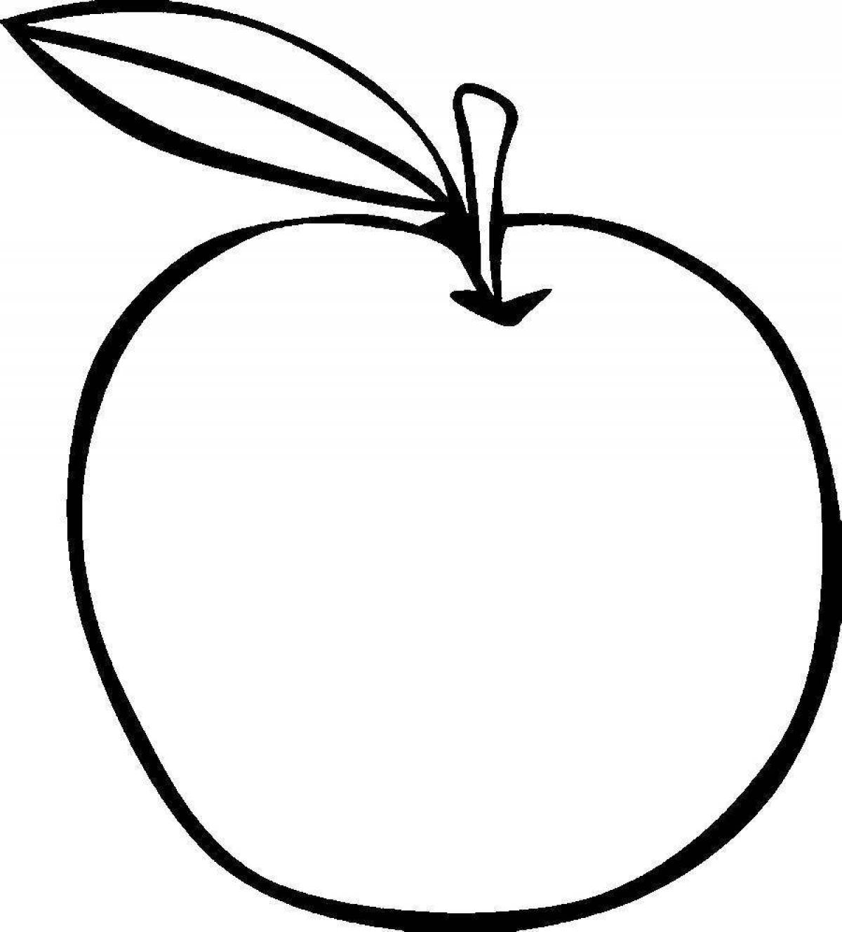 Праздничная раскраска яблочко