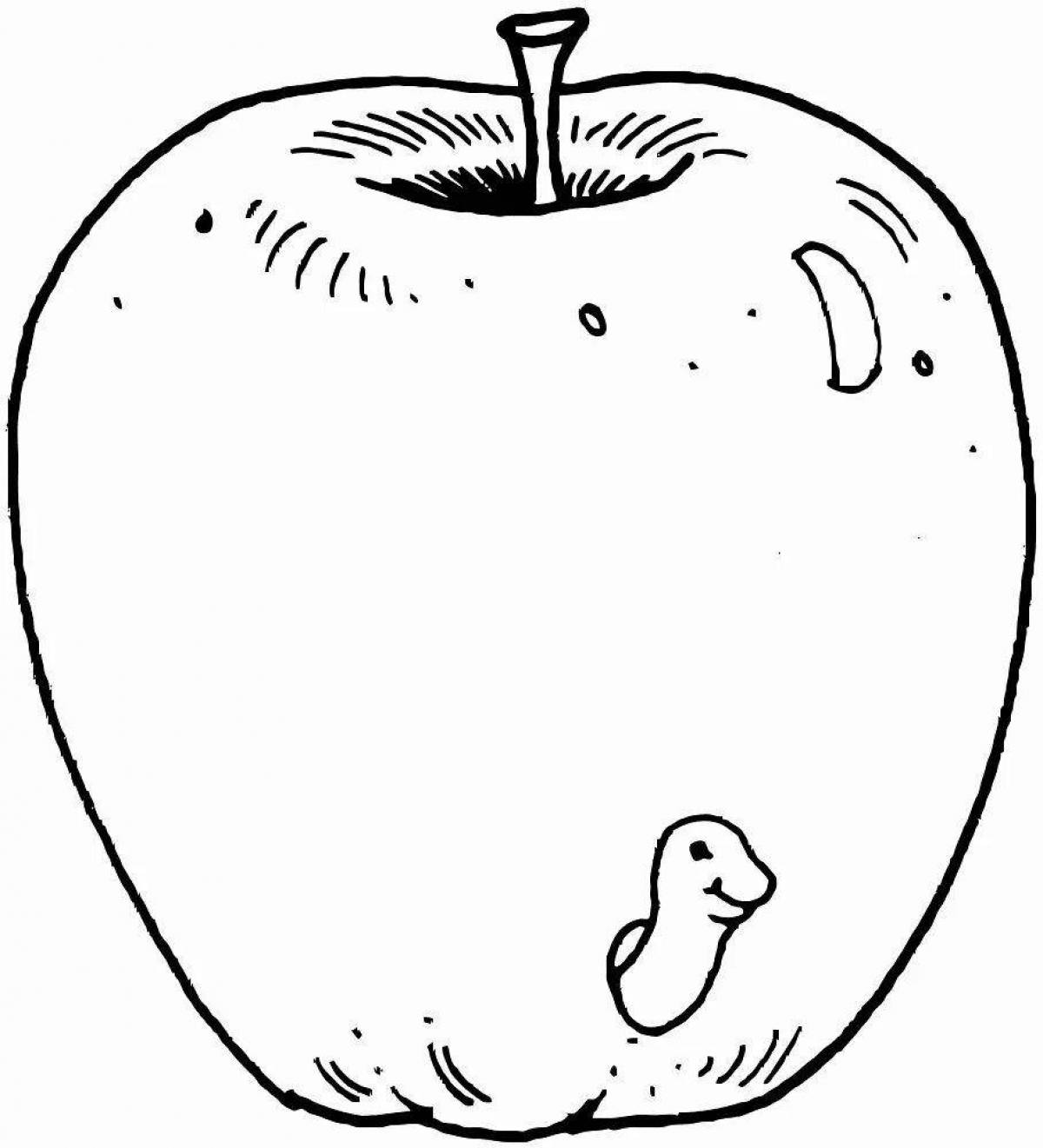 Творческая раскраска «яблочко»