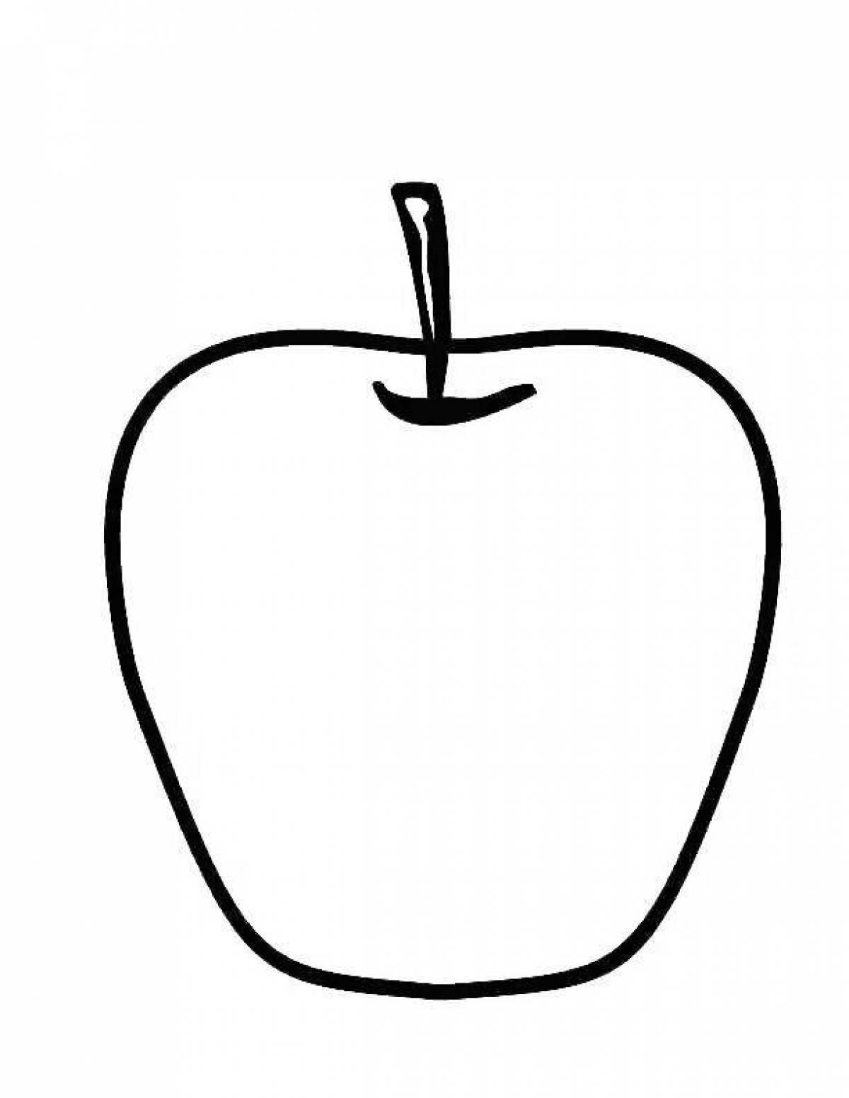 Забавная раскраска «яблочко»