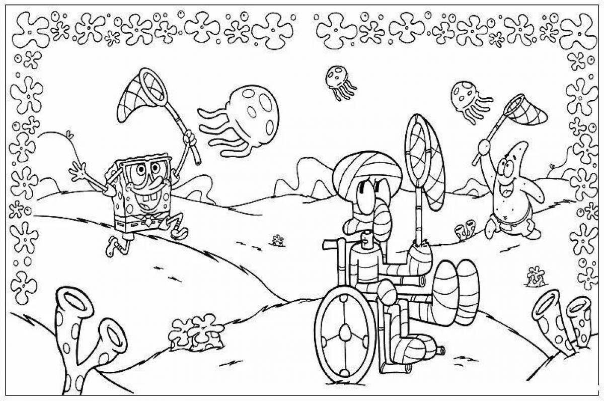 Tempting bakery coloring page