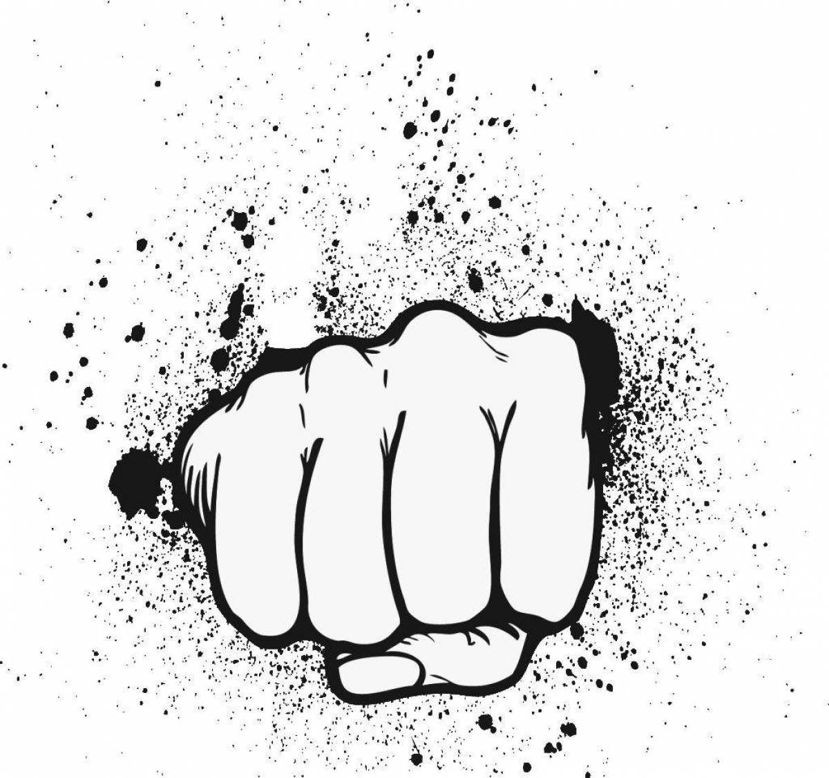 Punch Fist coloring page