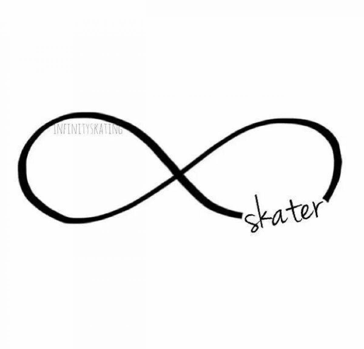 Gorgeous Infinity Skate coloring page