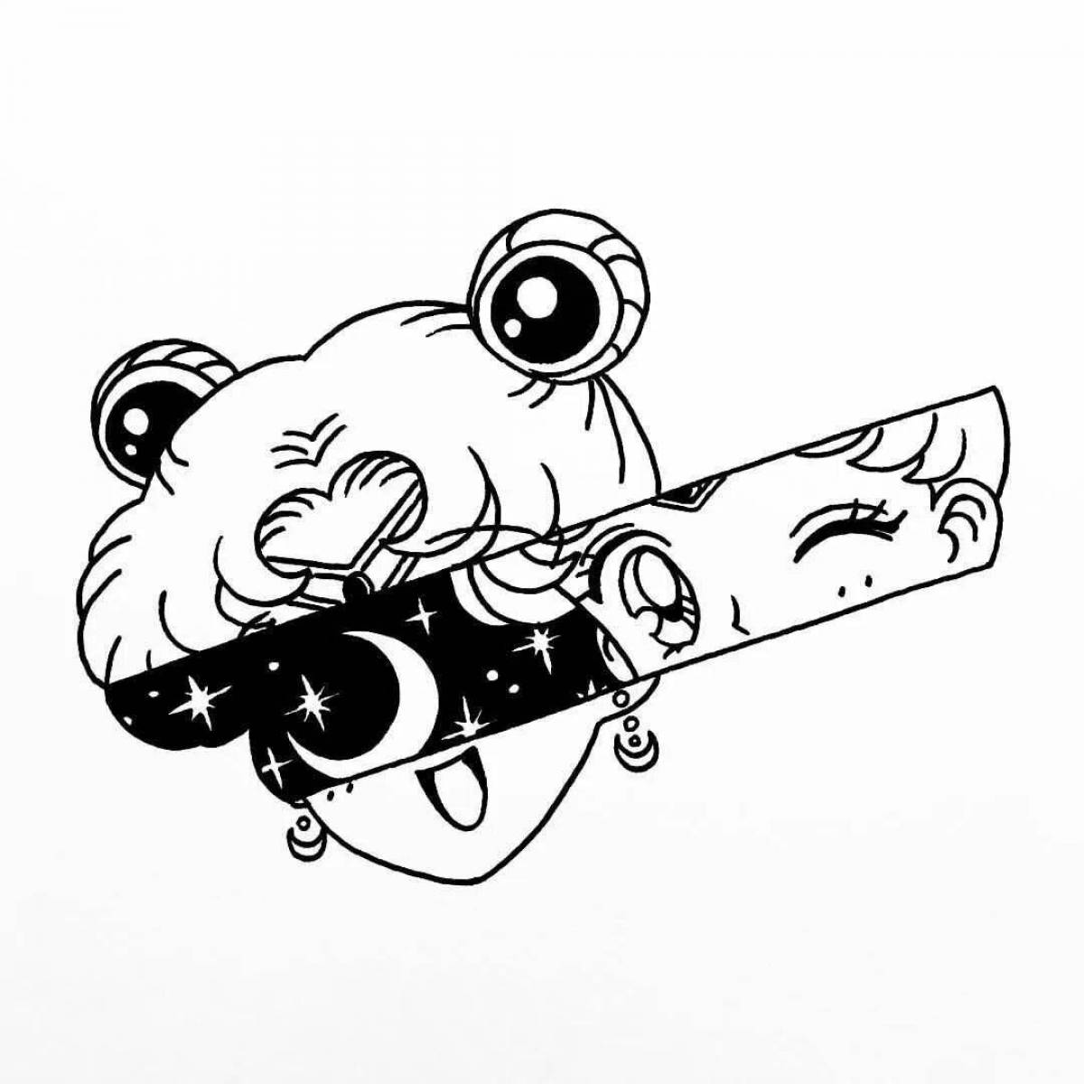 Dynamic skate infinity coloring page