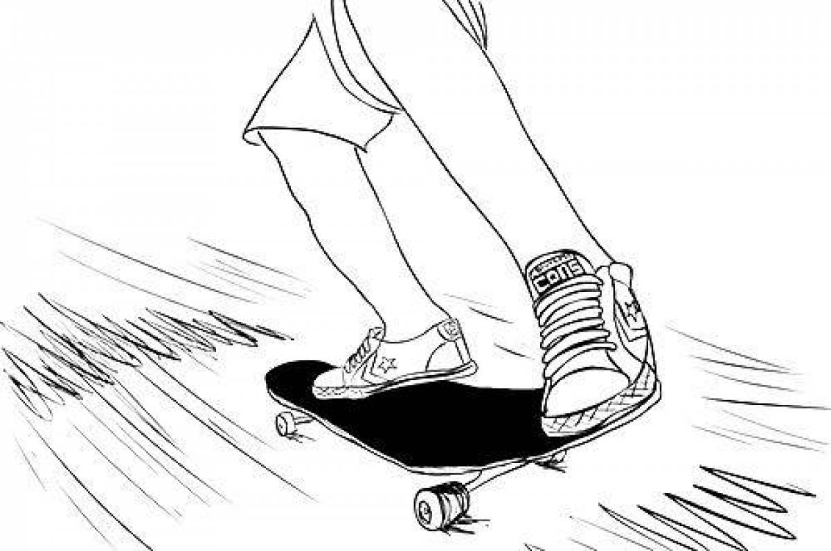 Sweet skate infinity coloring page
