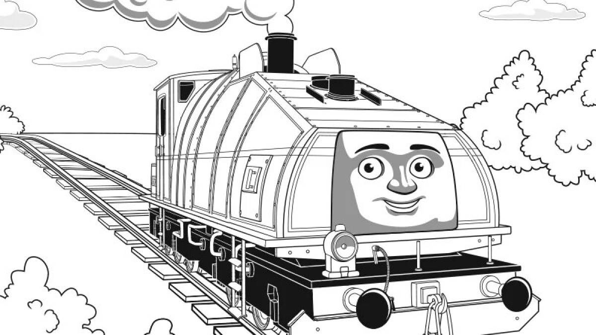 Thomas spider amazing coloring page
