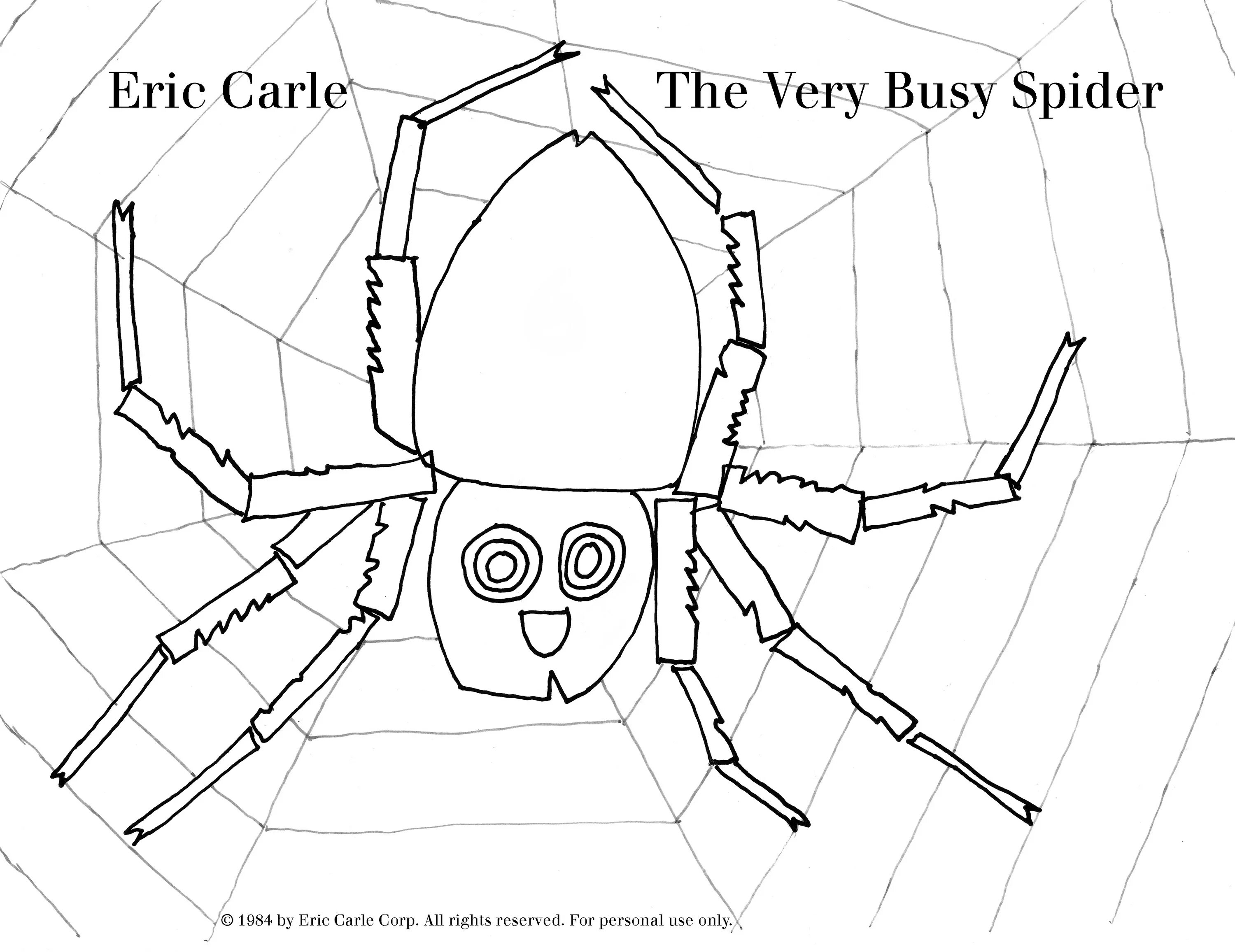Thomas spider funny coloring page