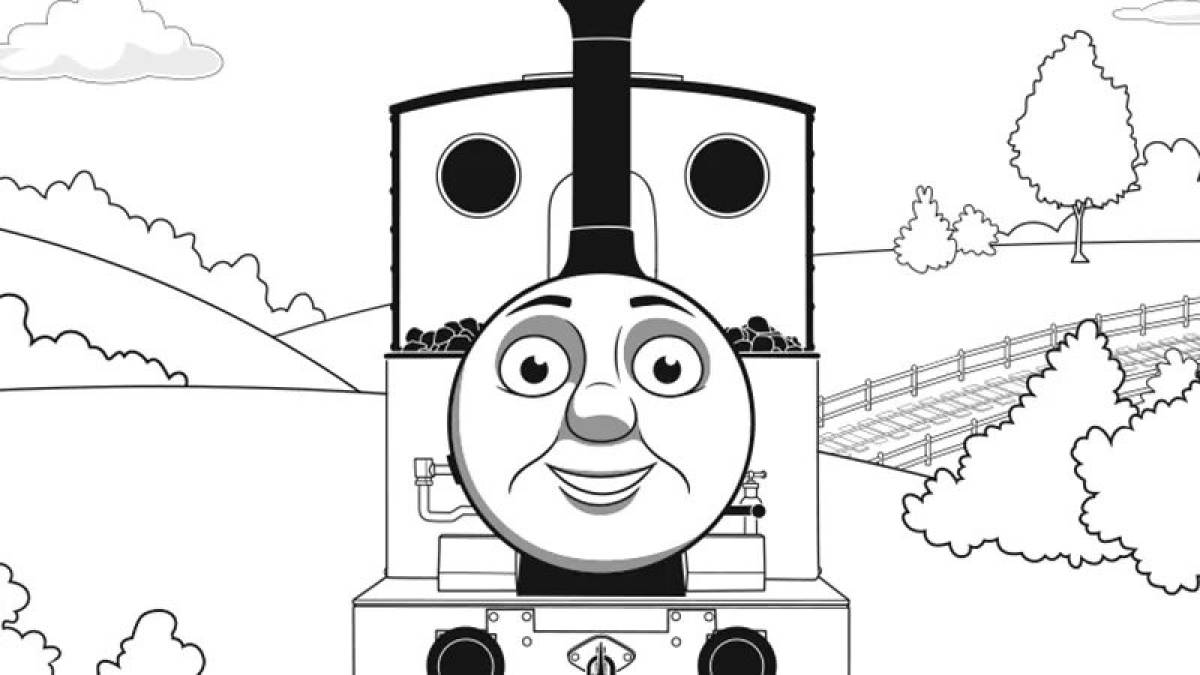 Thomas the living spider coloring page