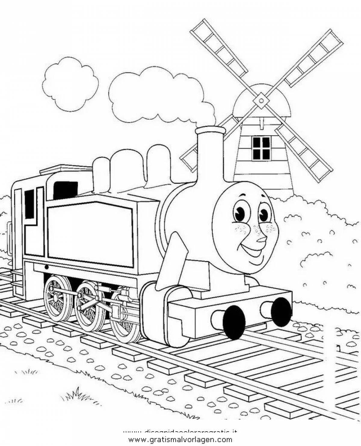 Coloring funny thomas spider