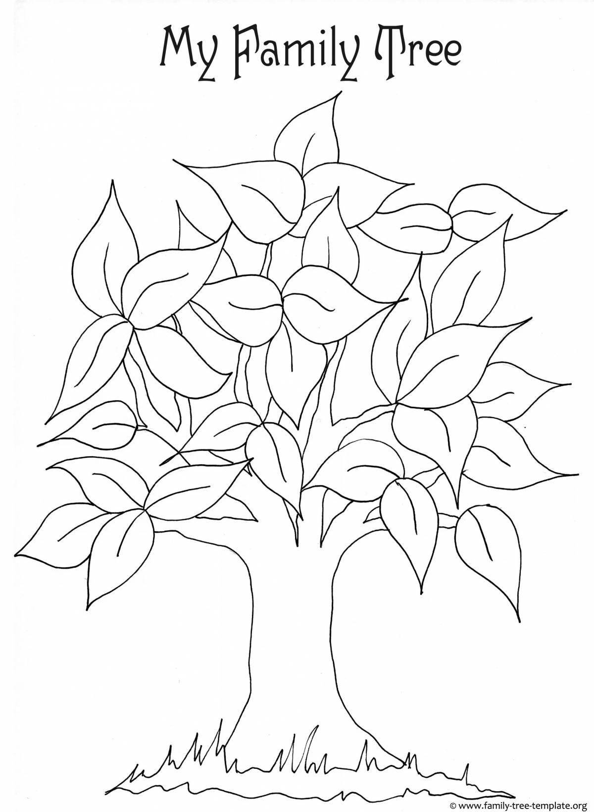 Gorgeous family tree coloring book