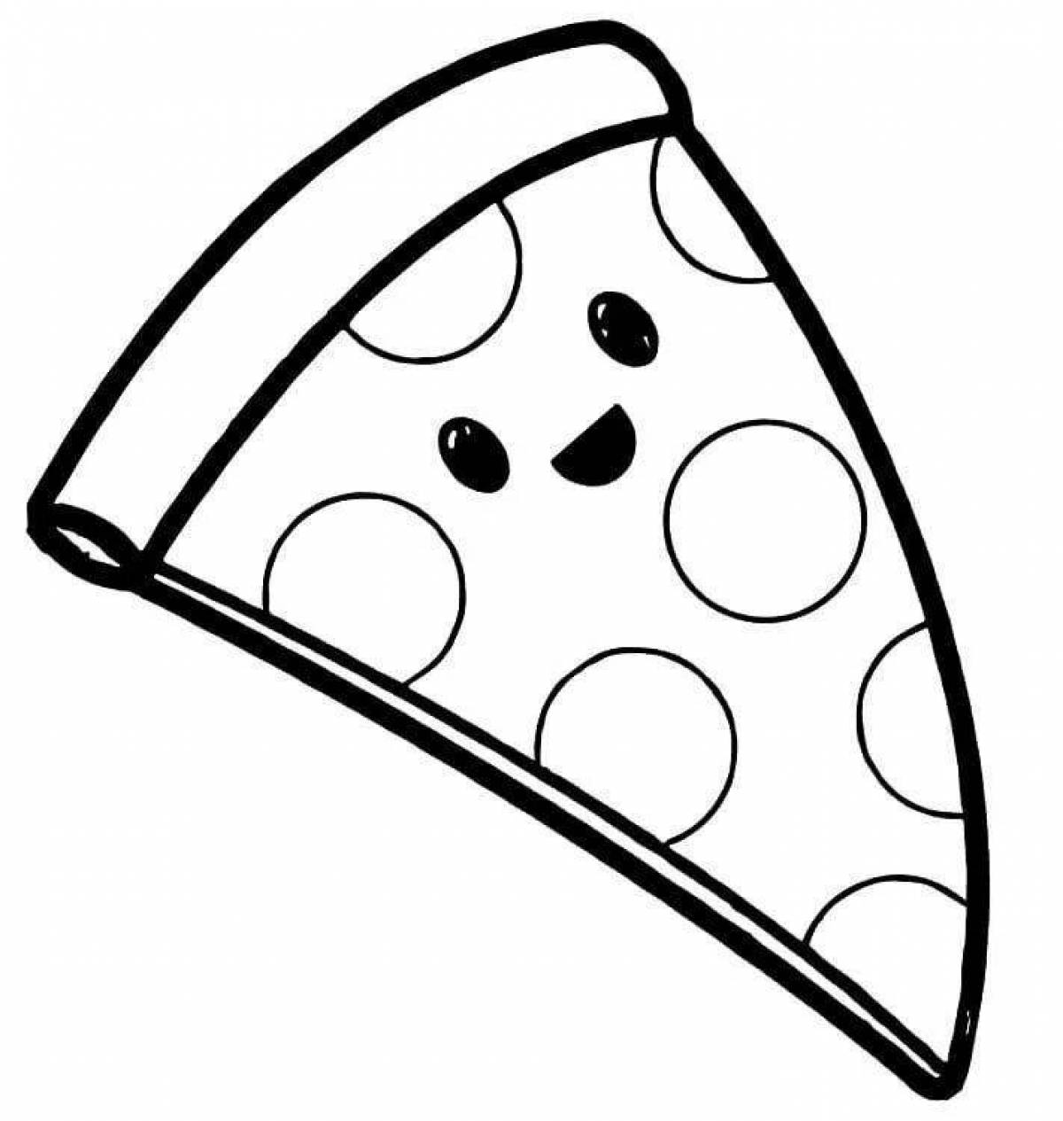 Привлекательная раскраска пиццы
