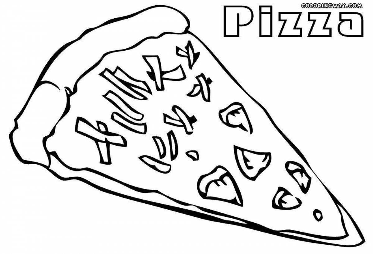 Сочная пицца-раскраска