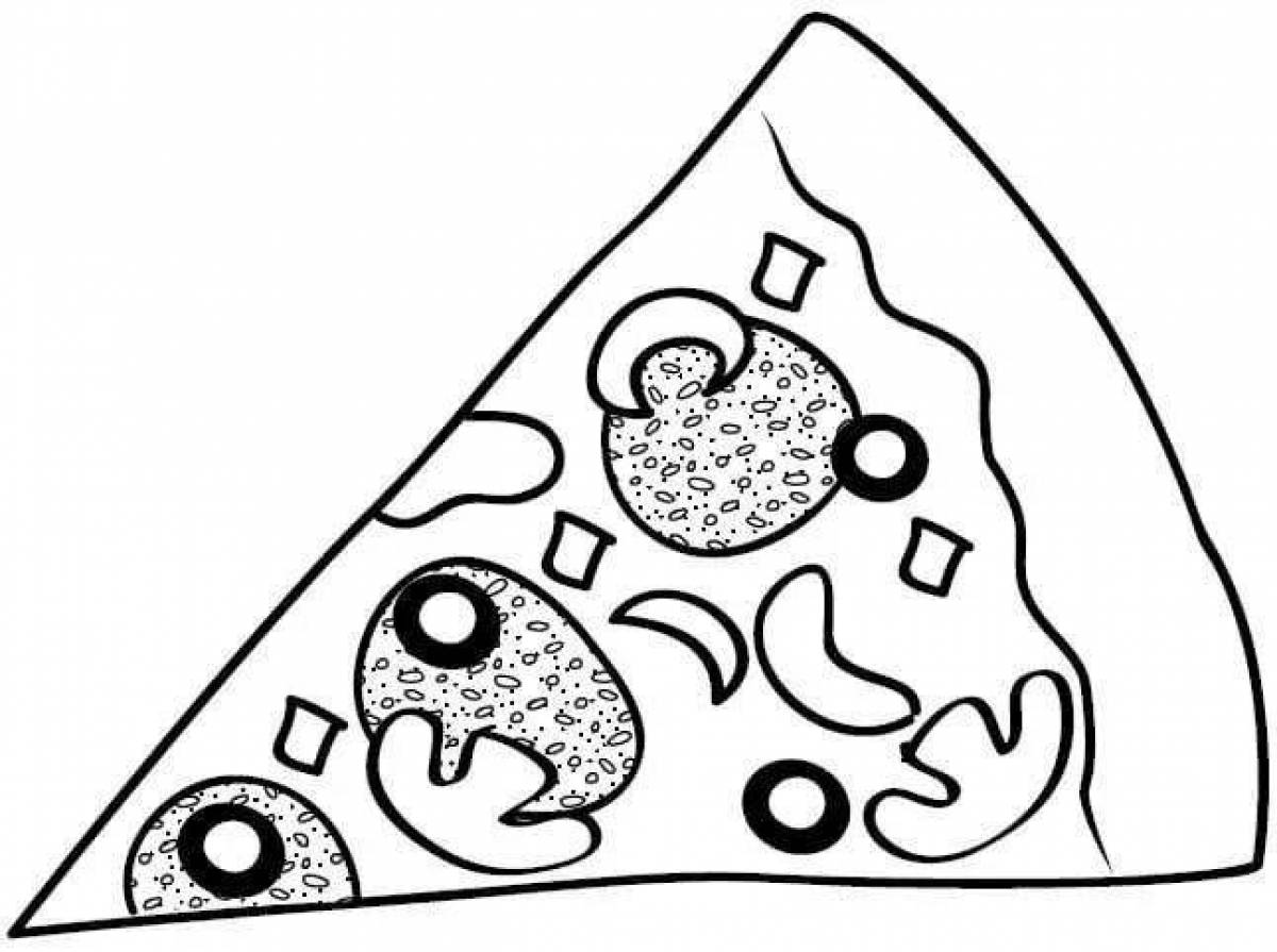 Coloring page delicious dough pizza