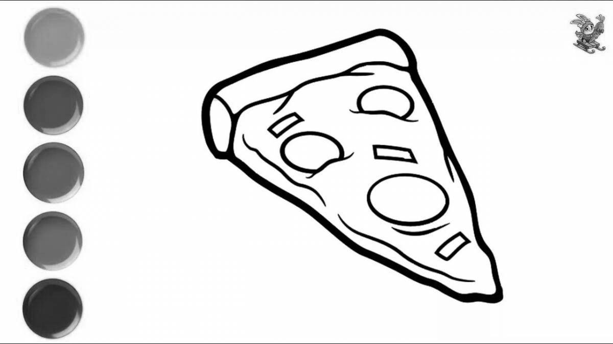 Deliciously decorated pizza coloring book