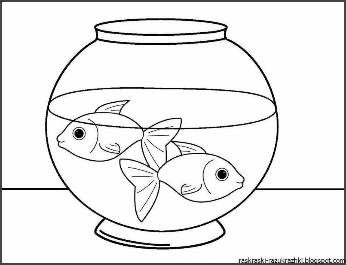 Раскраска славная аквариумная рыбка