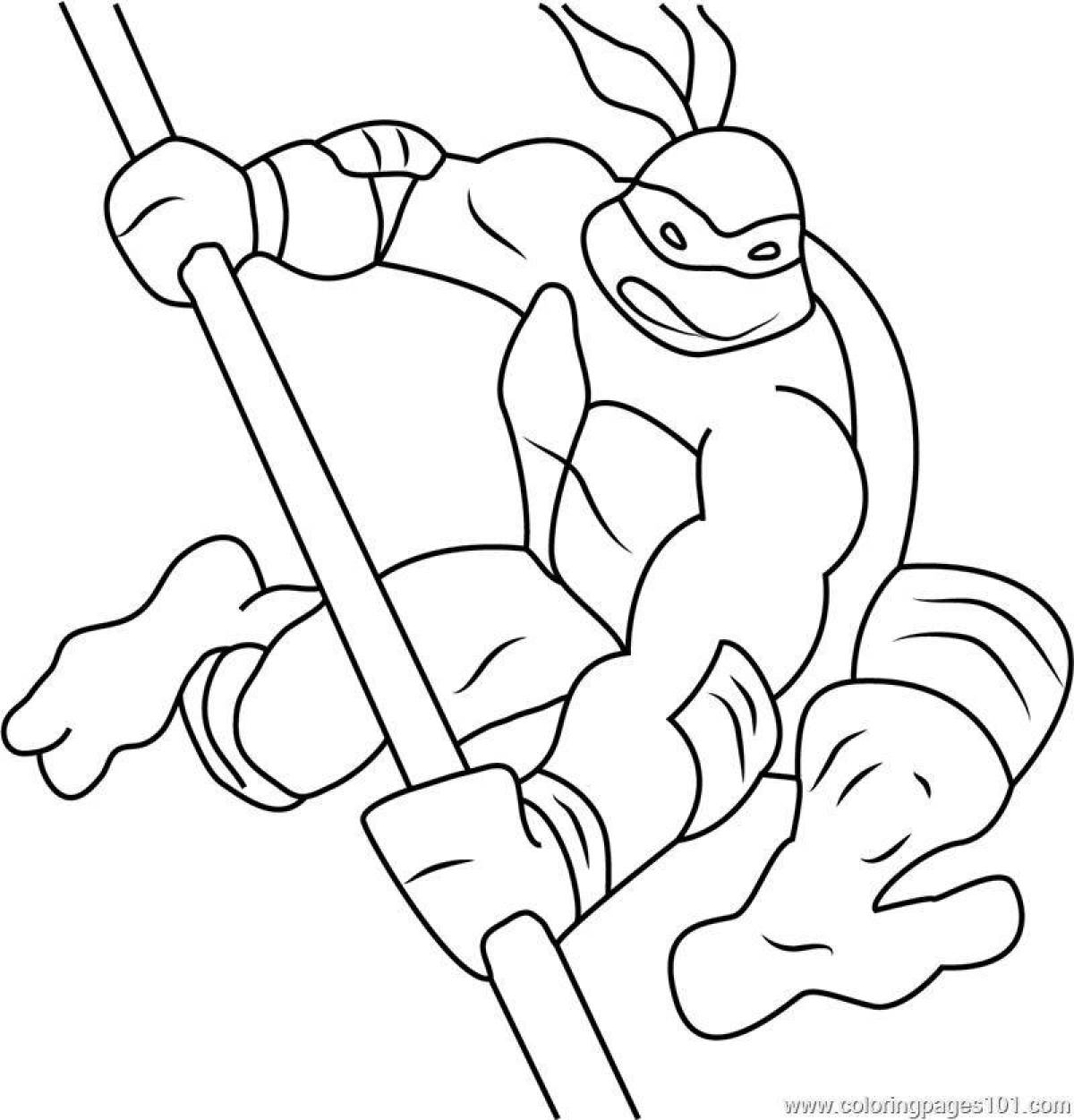 Attractive Teenage Mutant Ninja Turtles Coloring Page