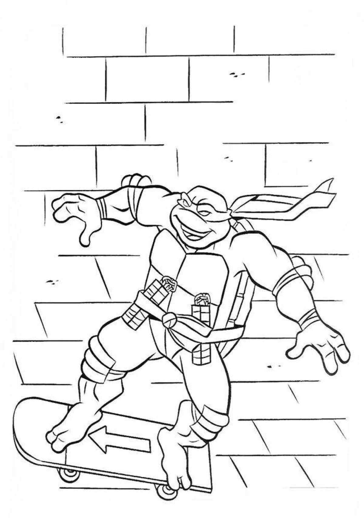 Amazing Teenage Mutant Ninja Turtles Coloring Page