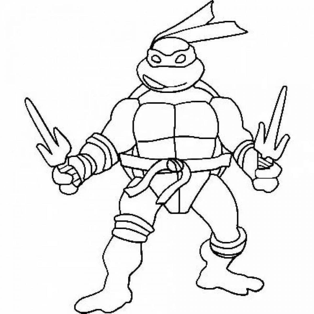Adorable Teenage Mutant Ninja Turtle coloring book