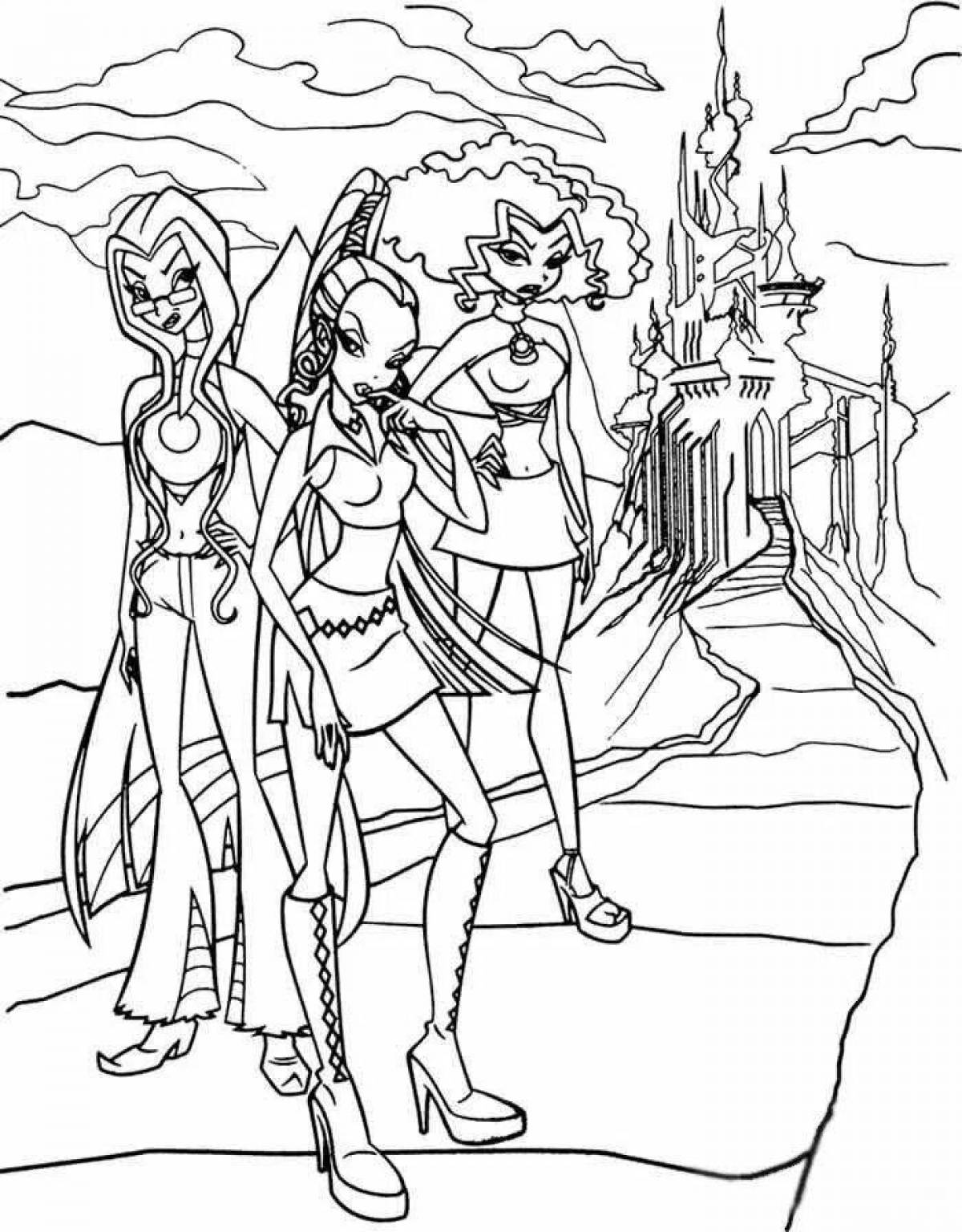 Winx games glowing coloring pages