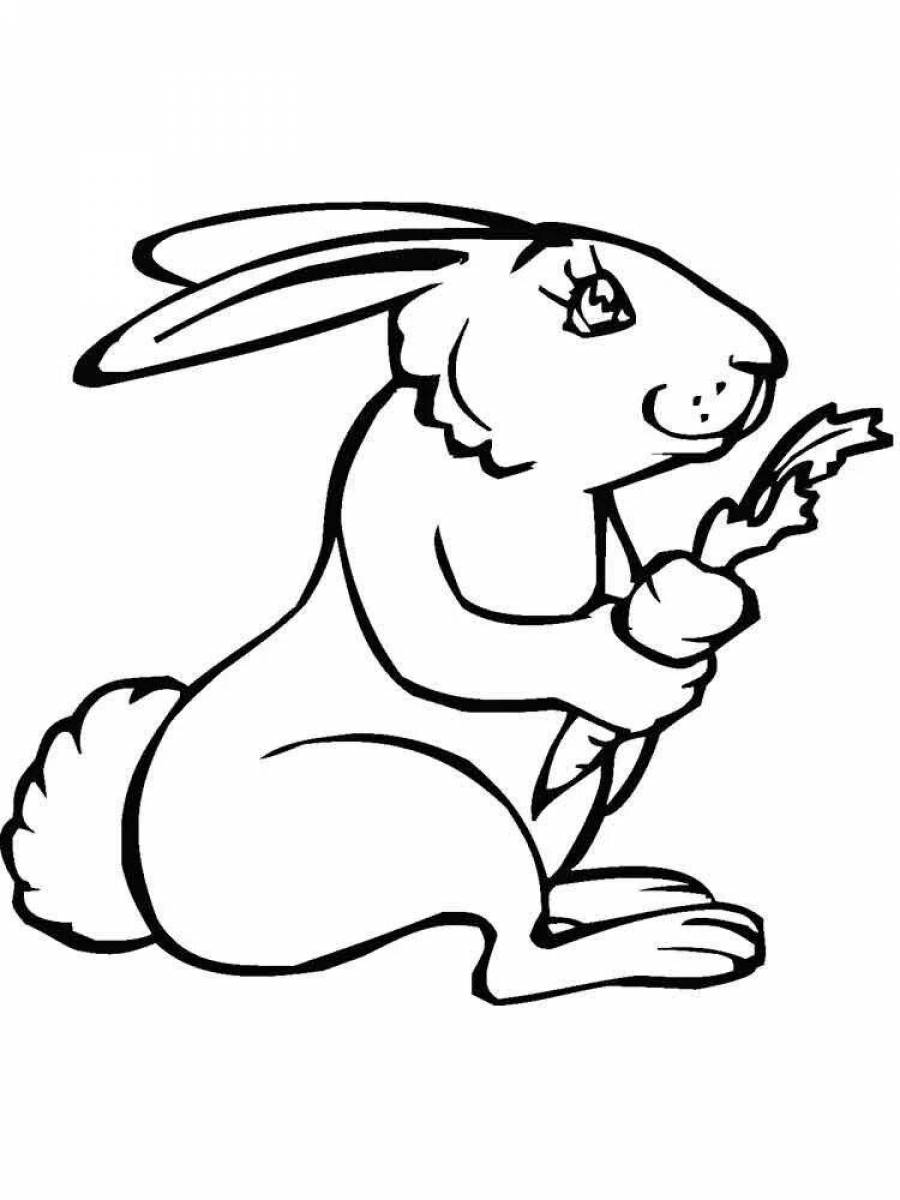 Кролик раскраска для детей