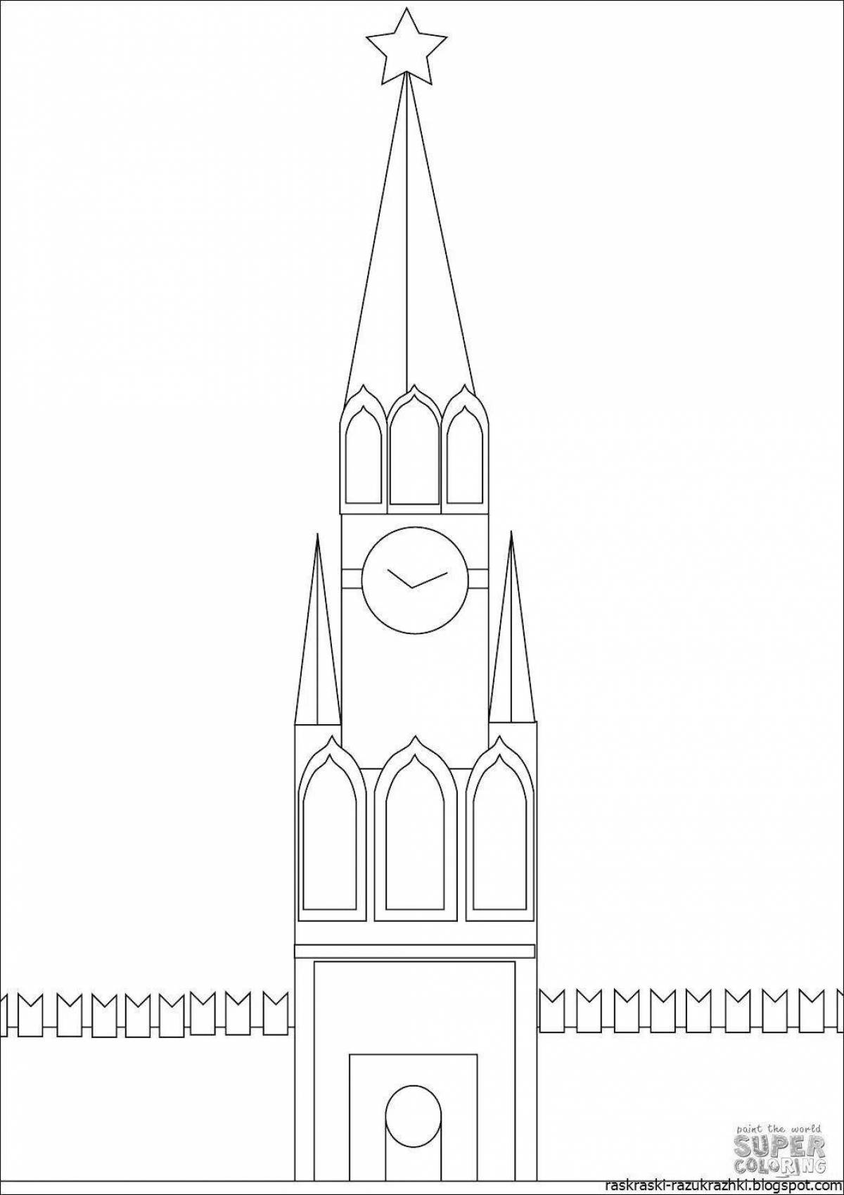 Рисование спасская башня. Куранты на Спасской башне Московского Кремля раскраска. Спасская башня Кремля рисование. Спасская башня Кремля разукрасить. Раскраска Спасская башня Кремля старшая группа.