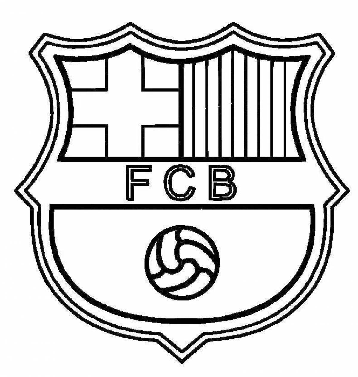 Футбольная раскраска Барселона