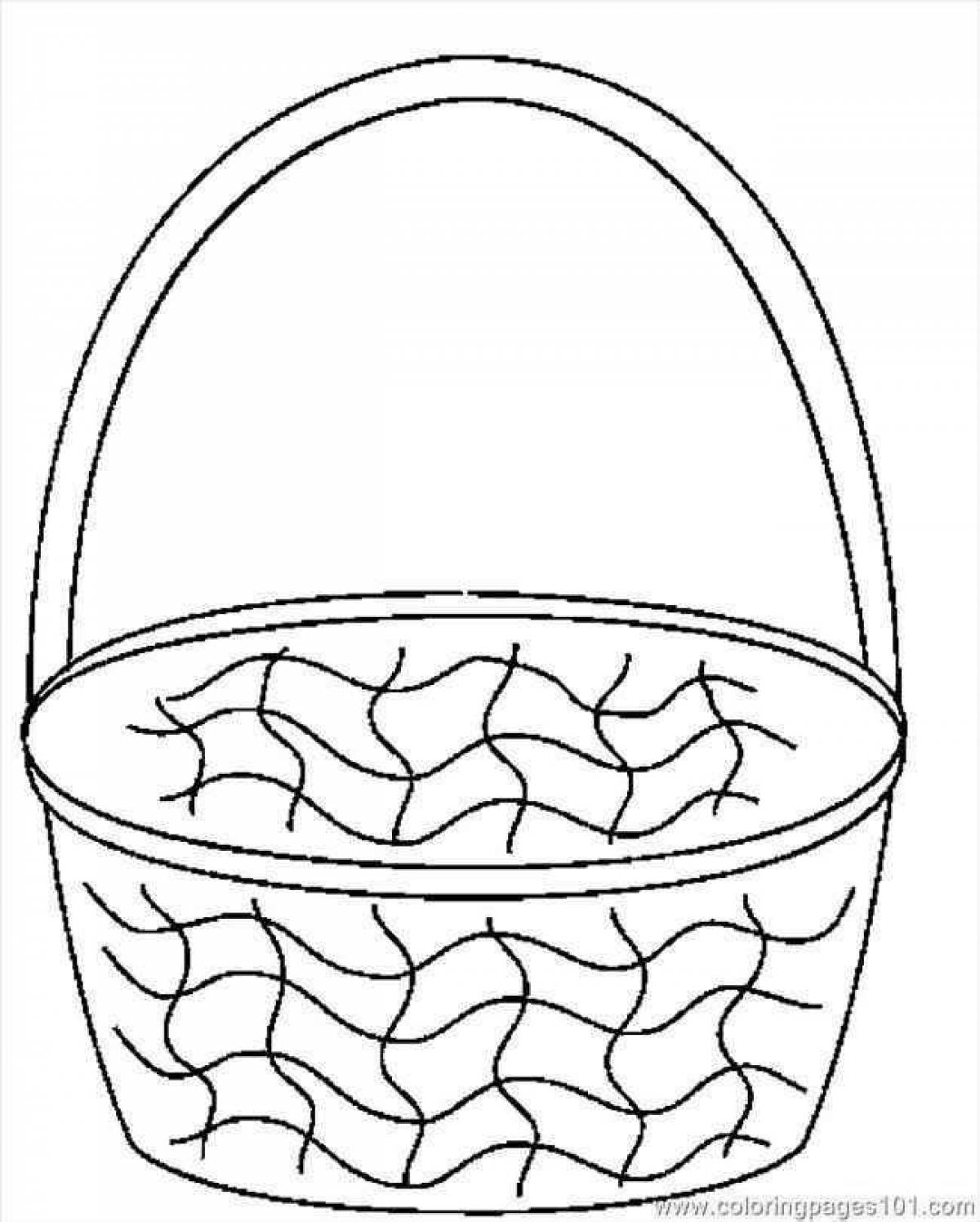 Корзина картинка раскраска