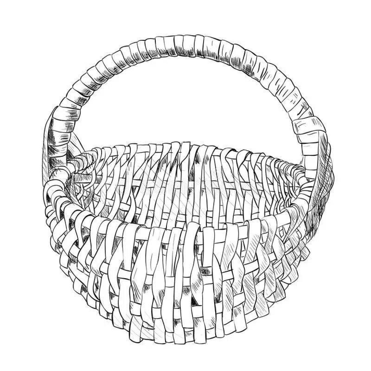 корзинка для раскрашивания картинки