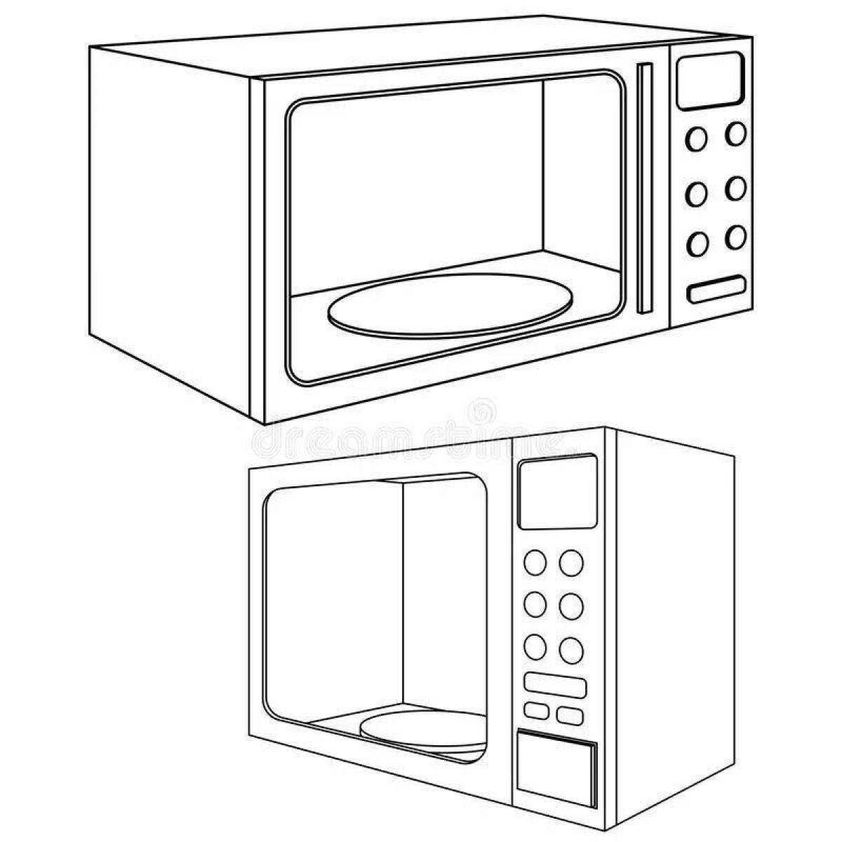 Микроволновка рисунок карандашом