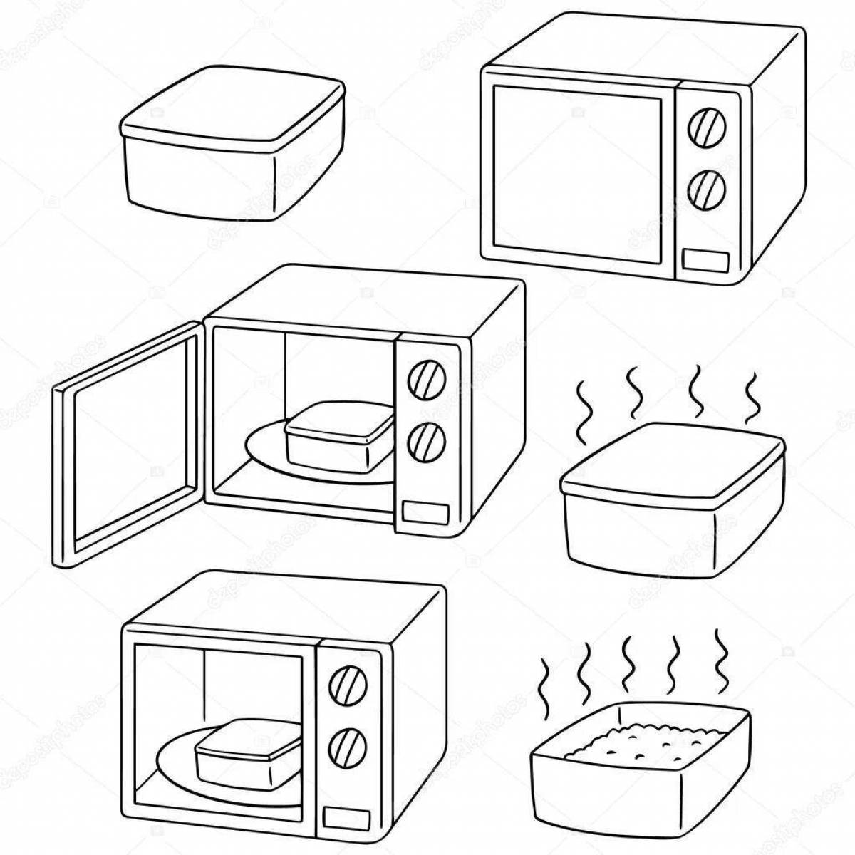 Микроволновка рисунок для детей