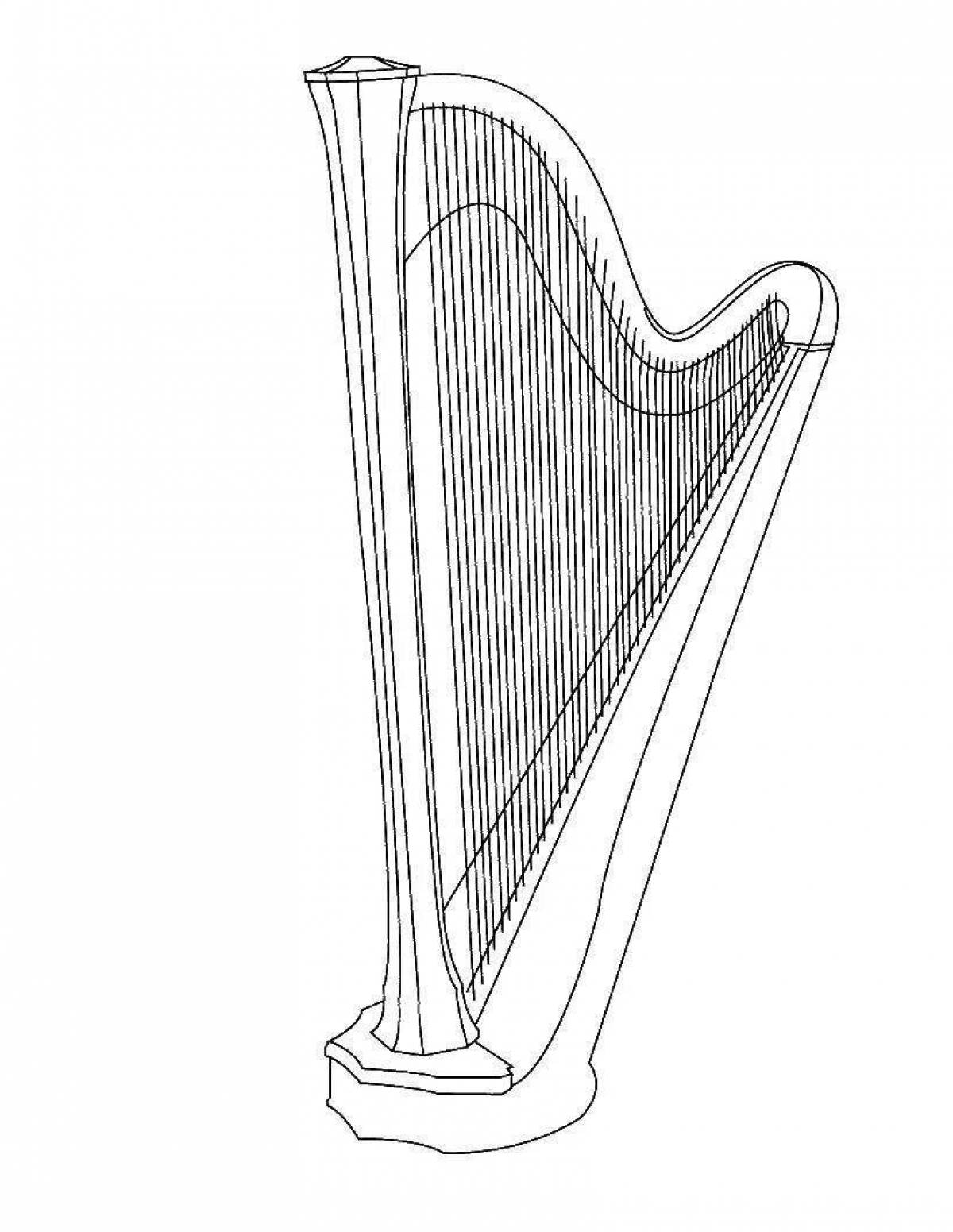Симфонический инструмент рисунок. Арфа раскраска. Раскраска арфа музыкальный инструмент. Музыкальные инструменты рисунки. Музыкальные инструменты рисунки карандашом.
